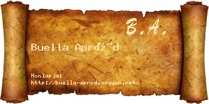 Buella Apród névjegykártya